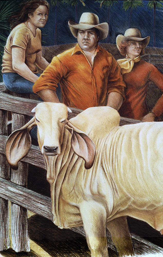 Imagined Ranch Scene
<span>Pastel on mold-made paper<br>30”x 43”</span>